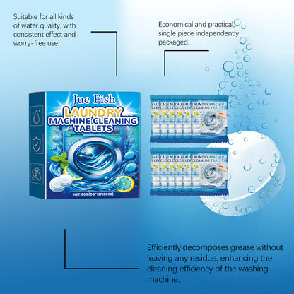 Washing Machine Cleaner Tablets, 12-Pack Washer Descaler Deep Cleaning