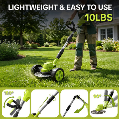 SEESE Cordless Electric Weed Wacker, Lawn Trimmer