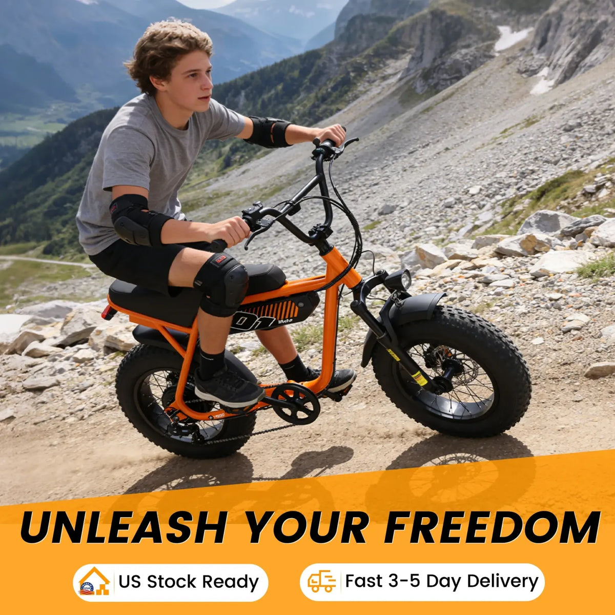 ESKUTE V101 1500W Peak Electric Bike, 16x4.0 Fat Tire