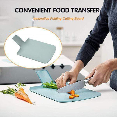 MATERIOL Fold & Pour Cutting Board – Anti-Spill Funnel Design for Mess-Free Meal Prep