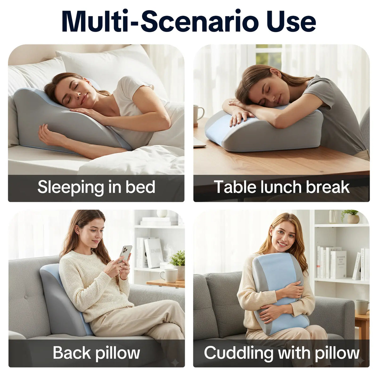 Ergonomic Face‑Down Reading Pillow, Cooling Memory Foam Support Pillow