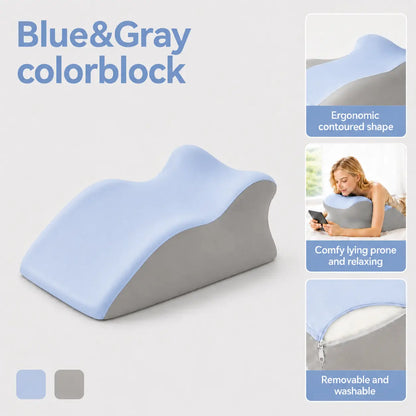 Ergonomic Face‑Down Reading Pillow, Cooling Memory Foam Support Pillow